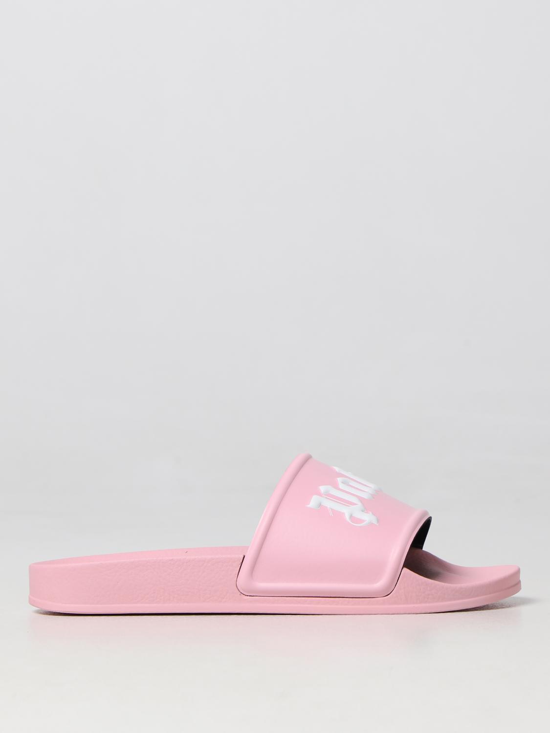Palm Angels Logo Printed Slip In Pink