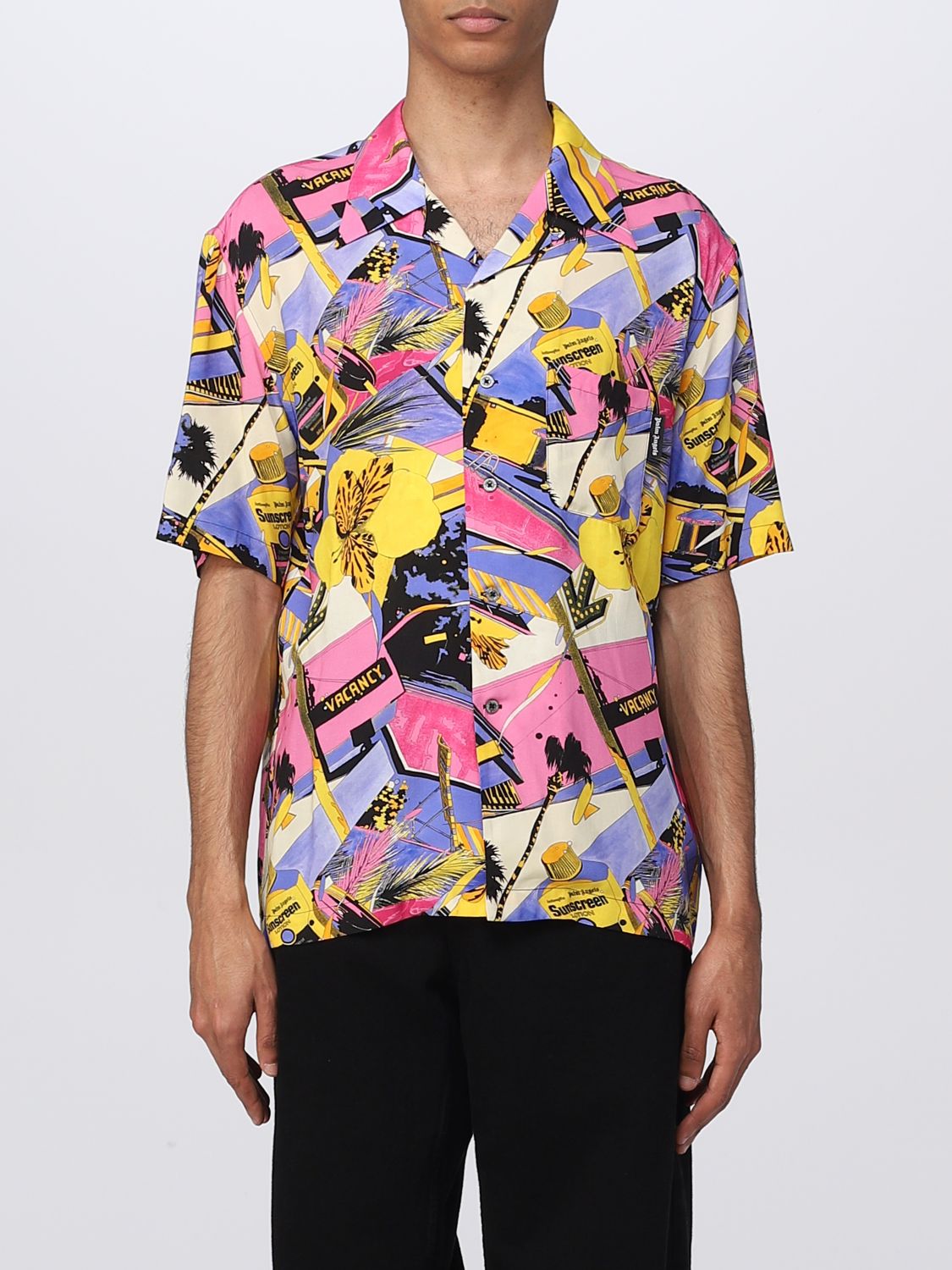 Shop Palm Angels Shirt  Men Color Multicolor
