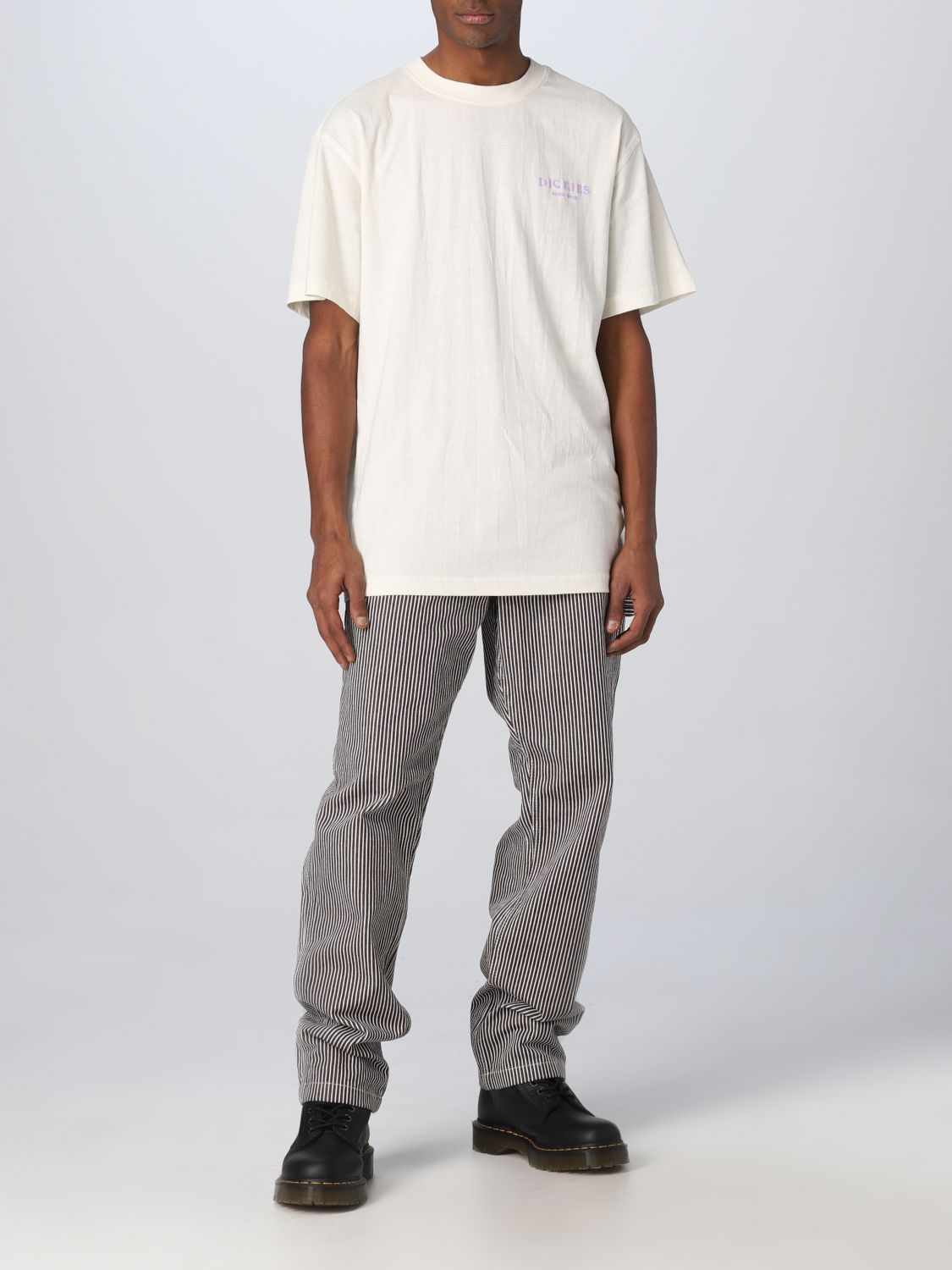 DICKIES: t-shirt for man - Yellow Cream | Dickies t-shirt DK0A4Y8V ...