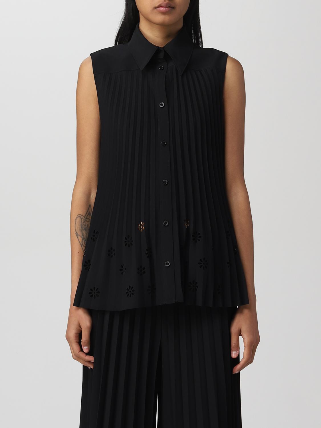 Hemdbluse Boutique Moschino: Boutique Moschino Damen Hemdbluse schwarz 1