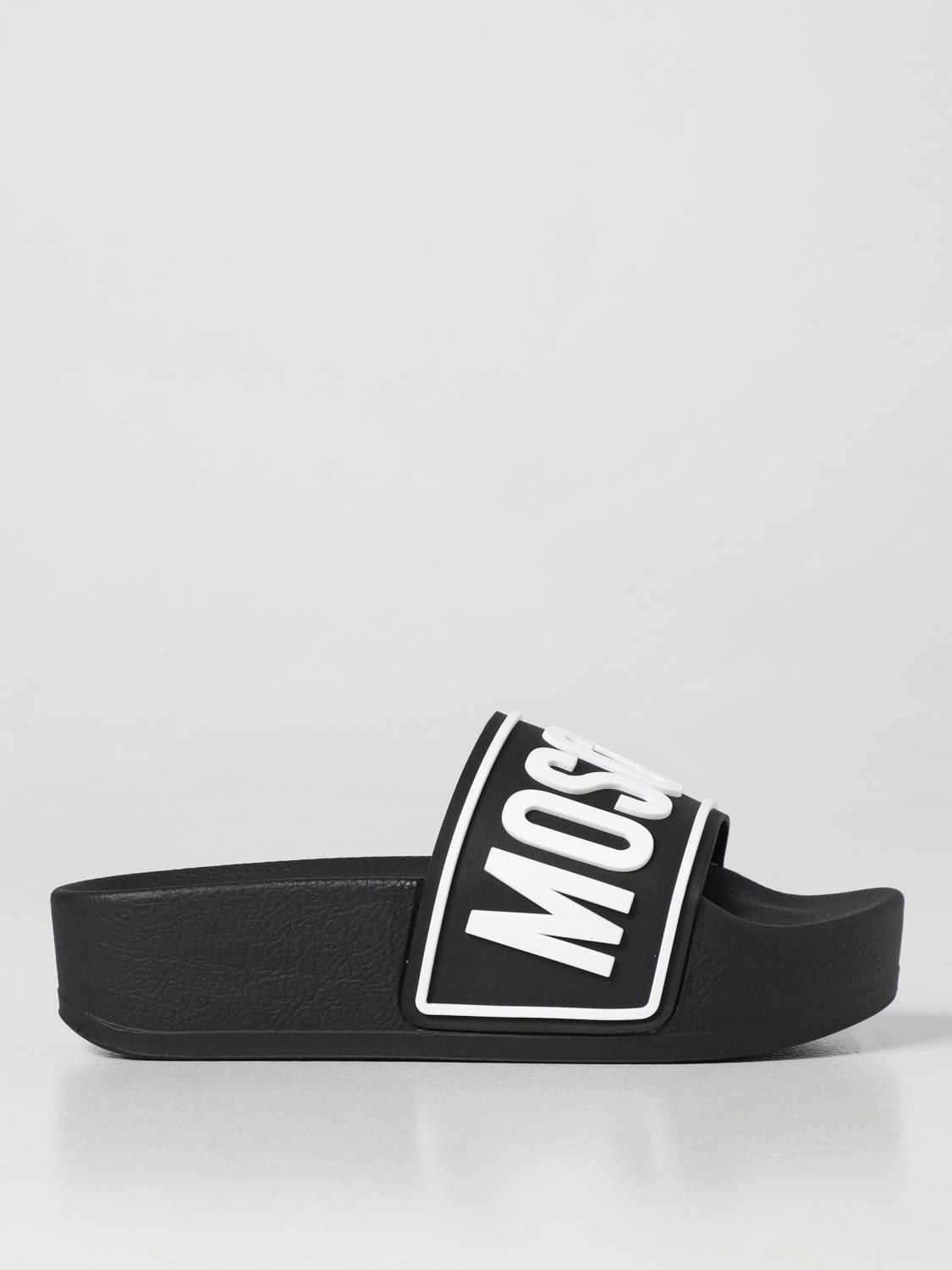 MOSCHINO COUTURE flat sandals for woman Black Moschino Couture