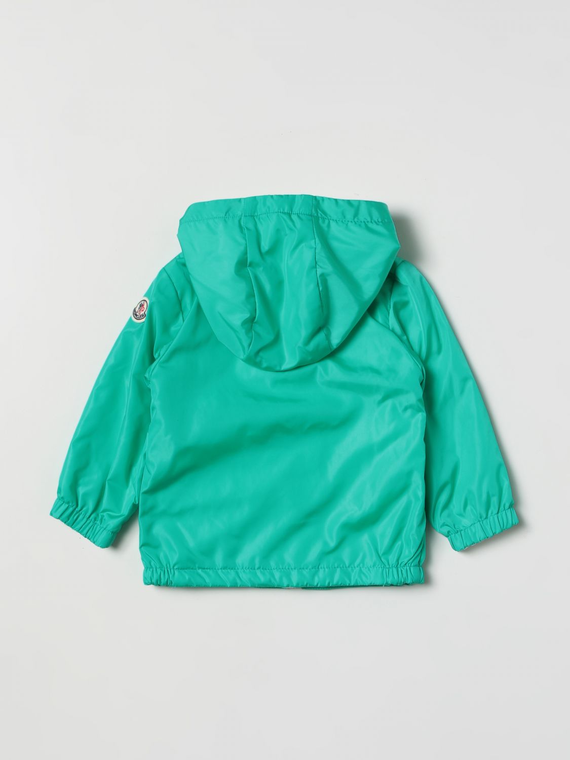 Jacket Moncler: Nylon jacket with Moncler zip with big logo green 2