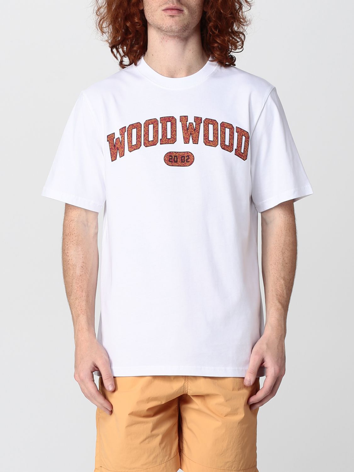 t-shirt wood wood men colour white