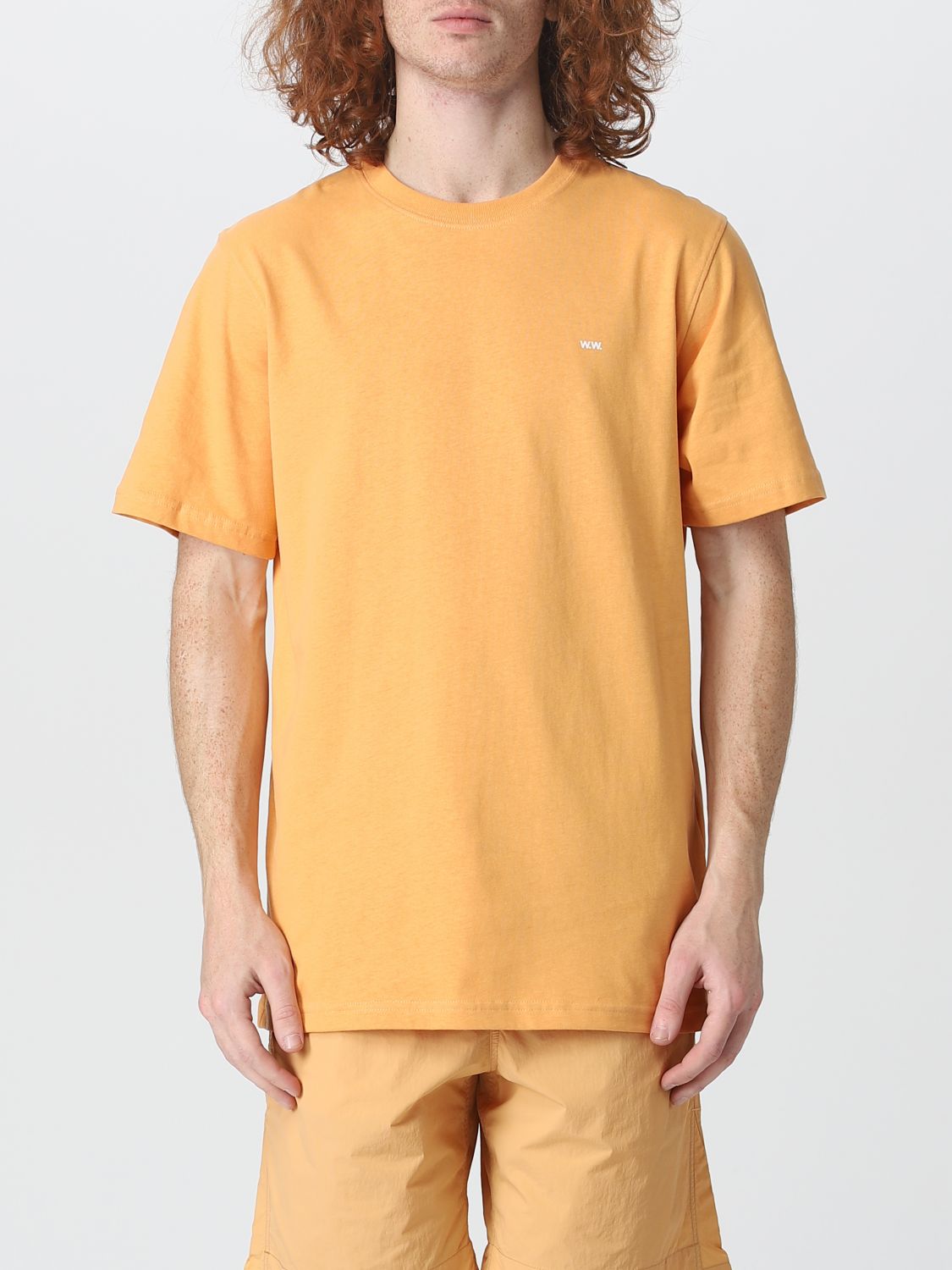 t-shirt wood wood men colour orange