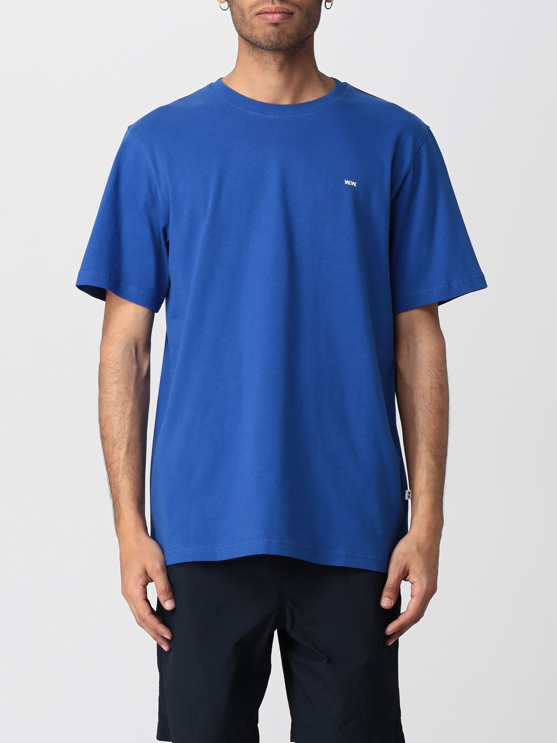 WOOD WOOD: t-shirt for man - Blue | Wood Wood t-shirt 123157002491 ...
