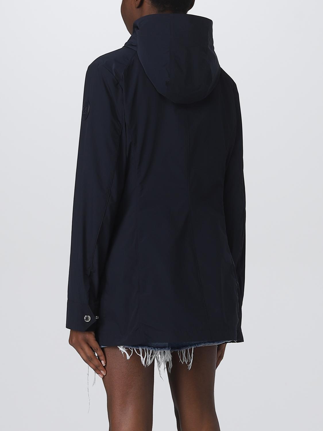 Woolrich Men's Giacca Con Zip Cappuccio Blue