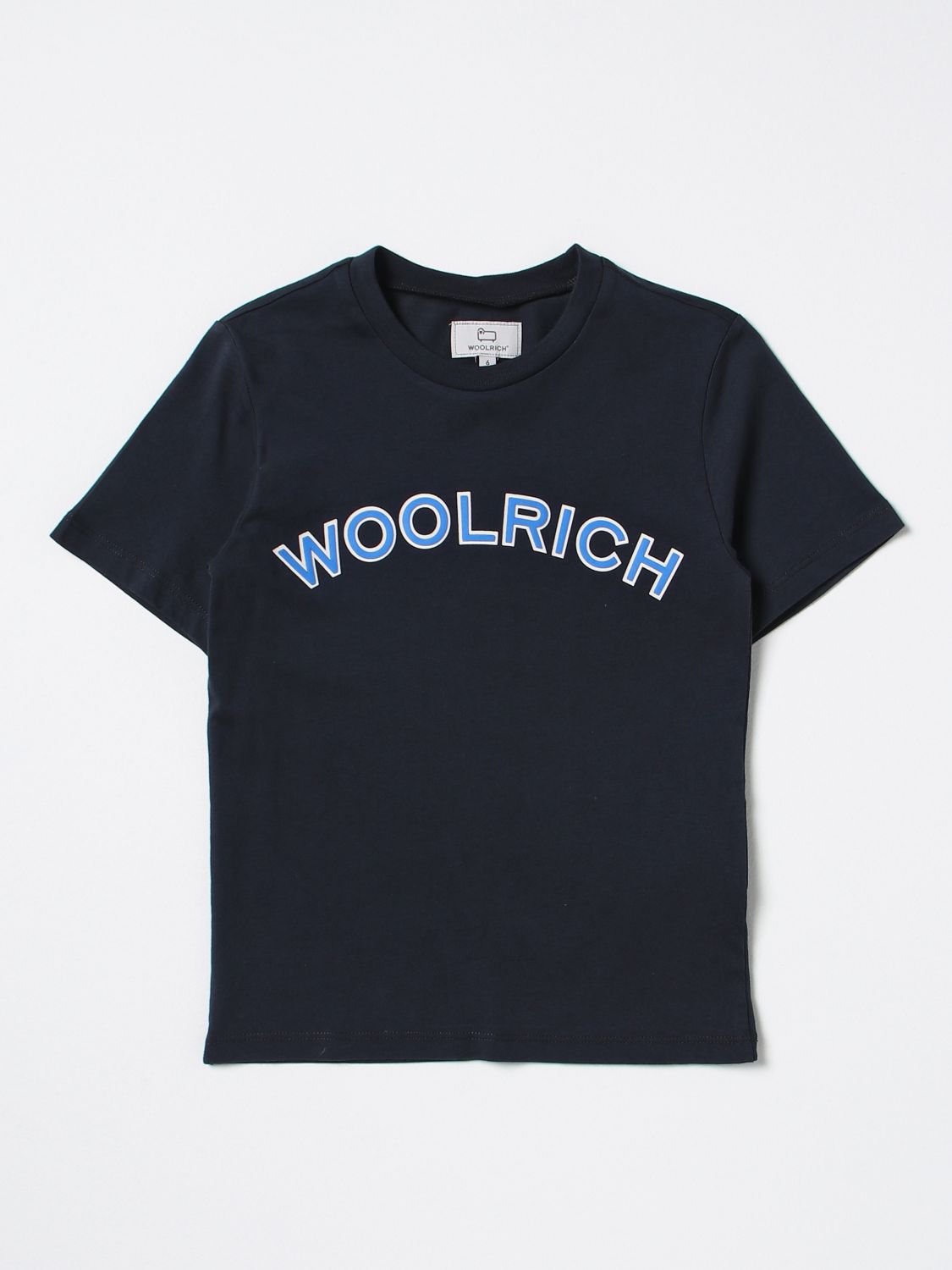 WOOLRICH T-SHIRT WOOLRICH KIDS COLOR BLUE,379233009