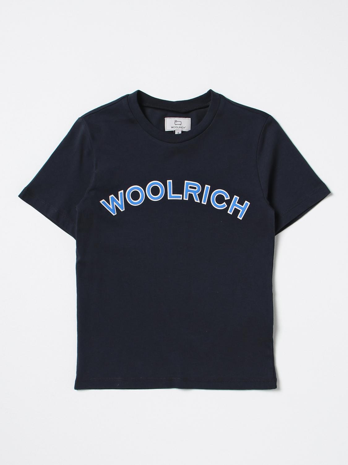 WOOLRICH T-SHIRT WOOLRICH KIDS COLOR BLUE,379233009