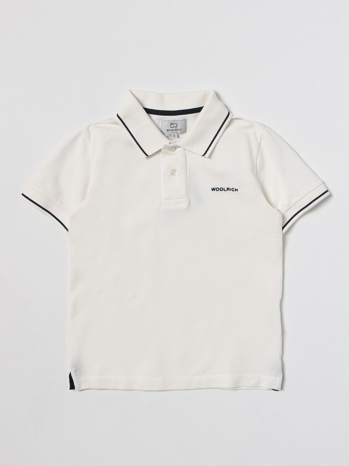 WOOLRICH POLO SHIRT WOOLRICH KIDS COLOR WHITE,379235001