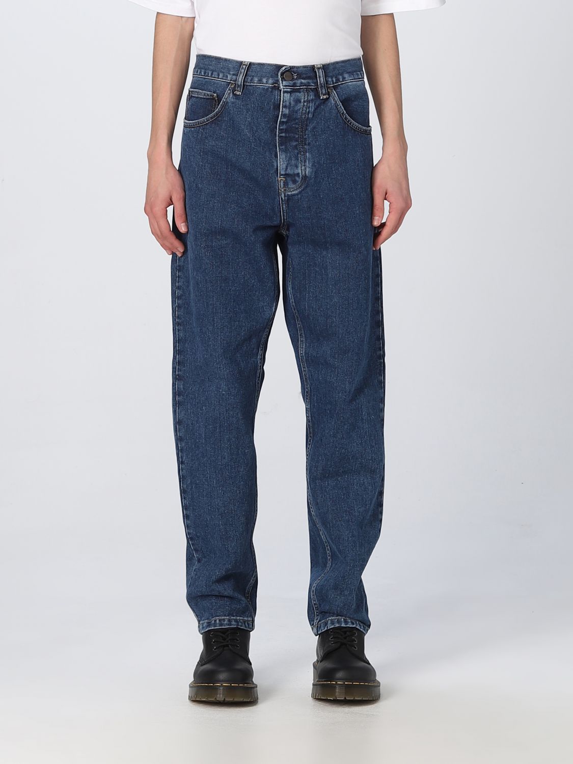 Shop Carhartt Jeans  Wip Men Color Denim