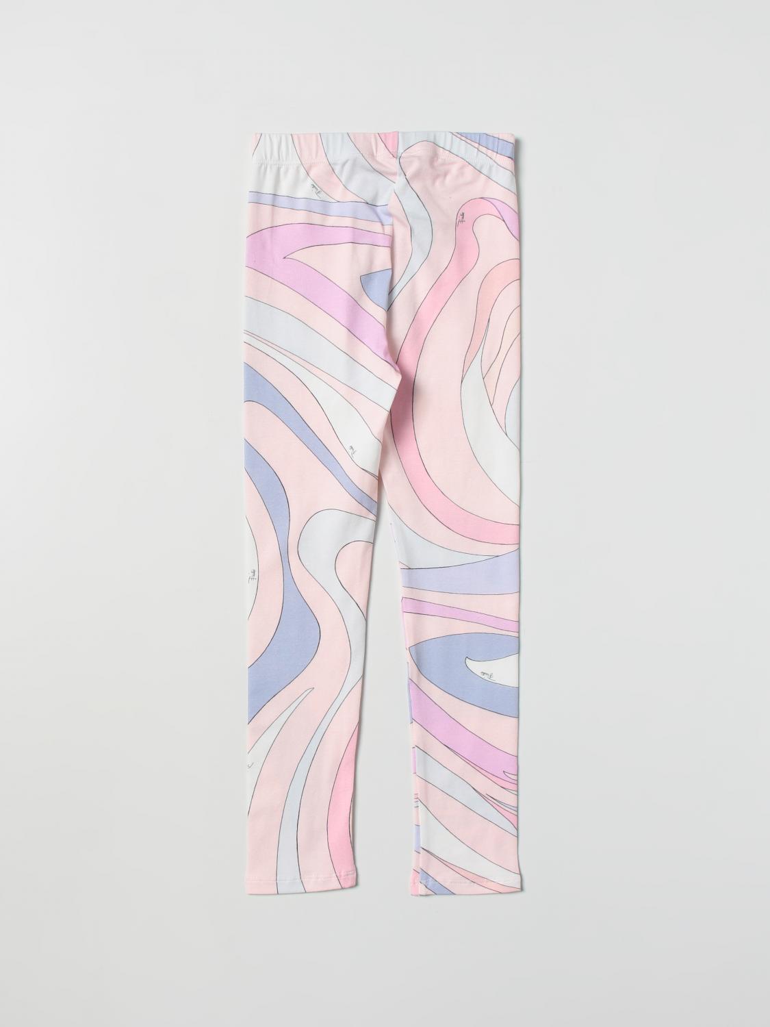Pantalone Emilio Pucci Junior: Leggings Emilio Pucci Junior in cotone stretch rosa 2