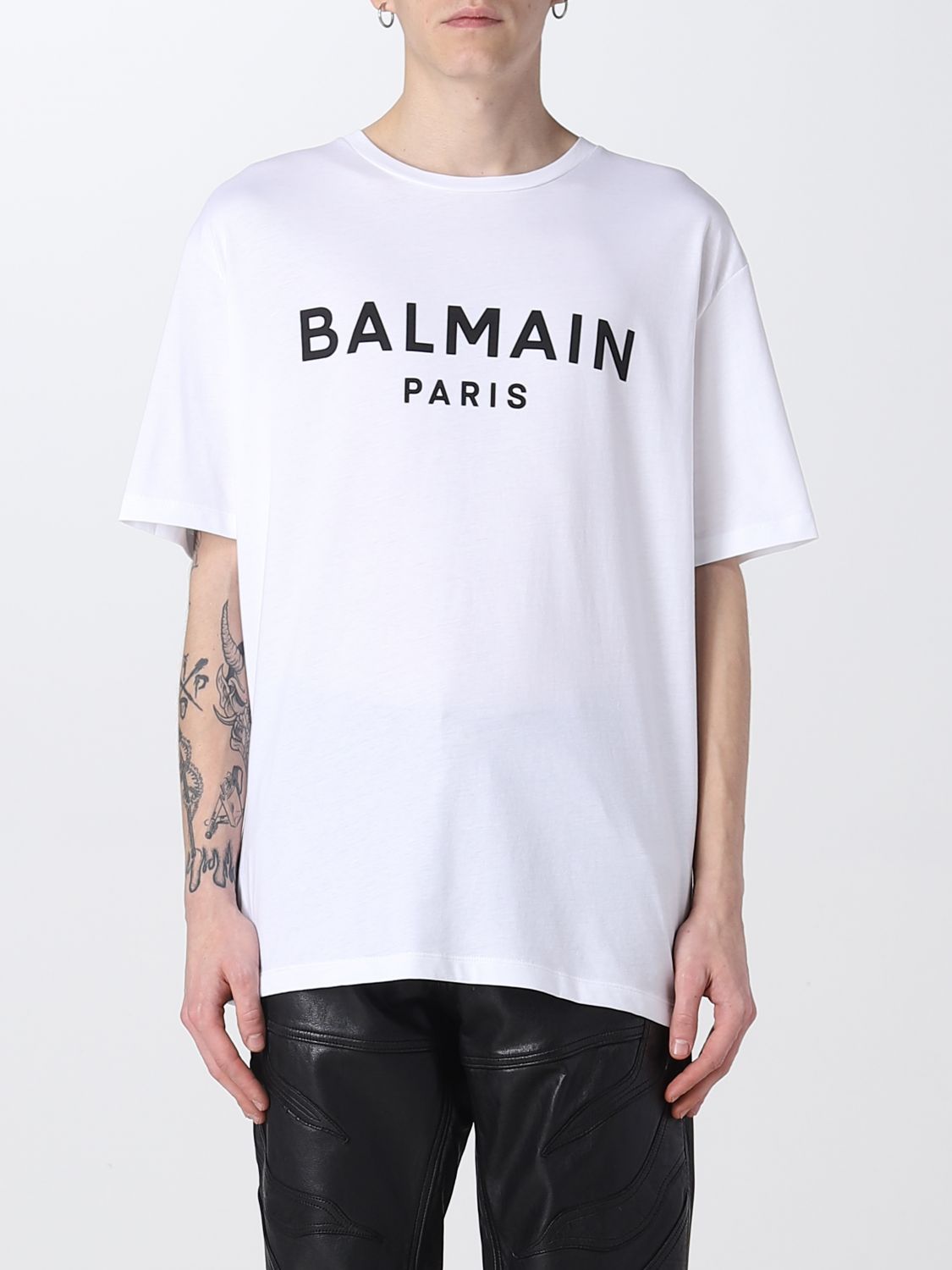 BALMAIN：Tシャツ メンズ - ホワイト | GIGLIO.COMオンラインのBalmain