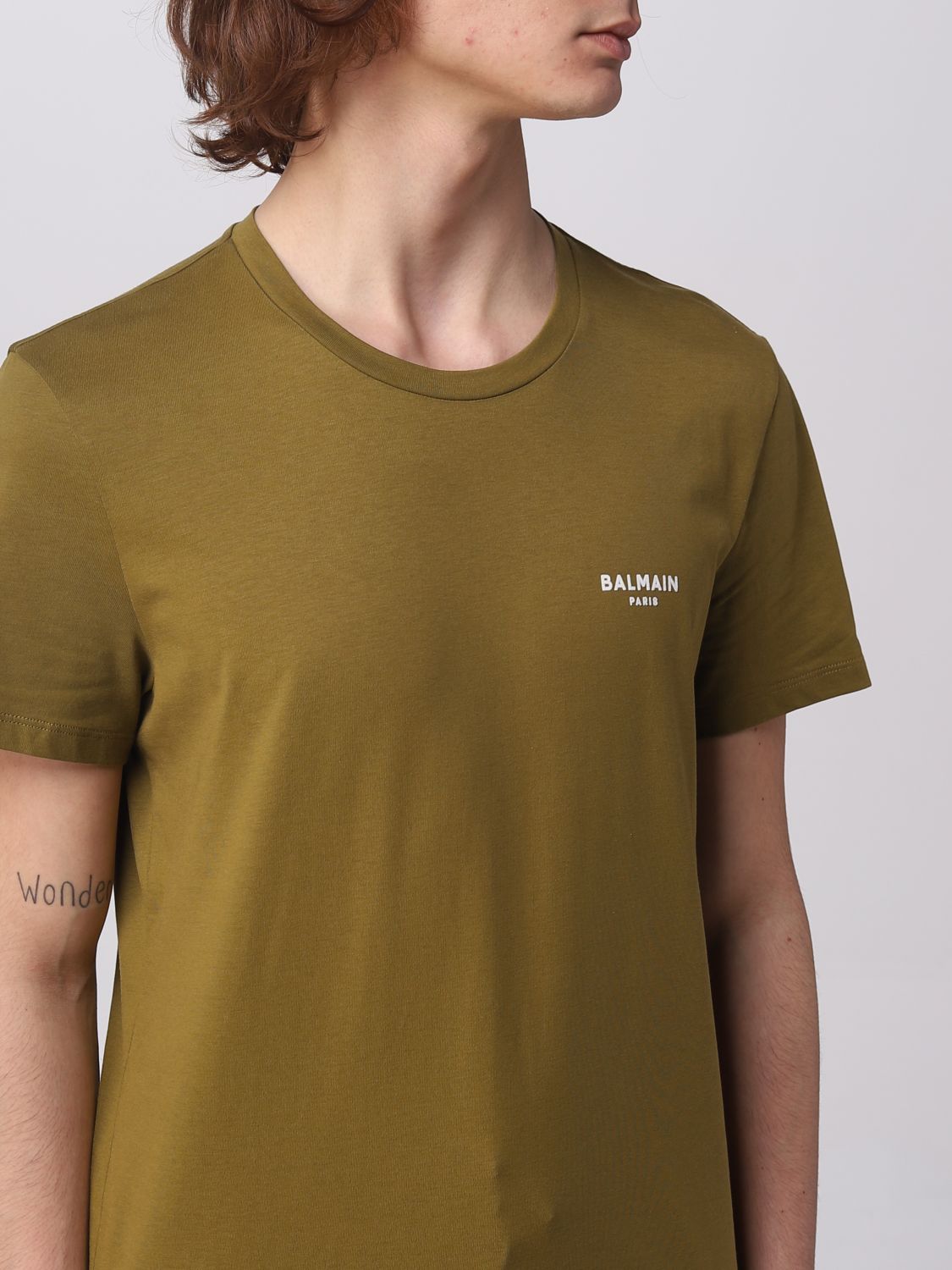 Balmain T-shirt Herren Farbe Braun In Brown