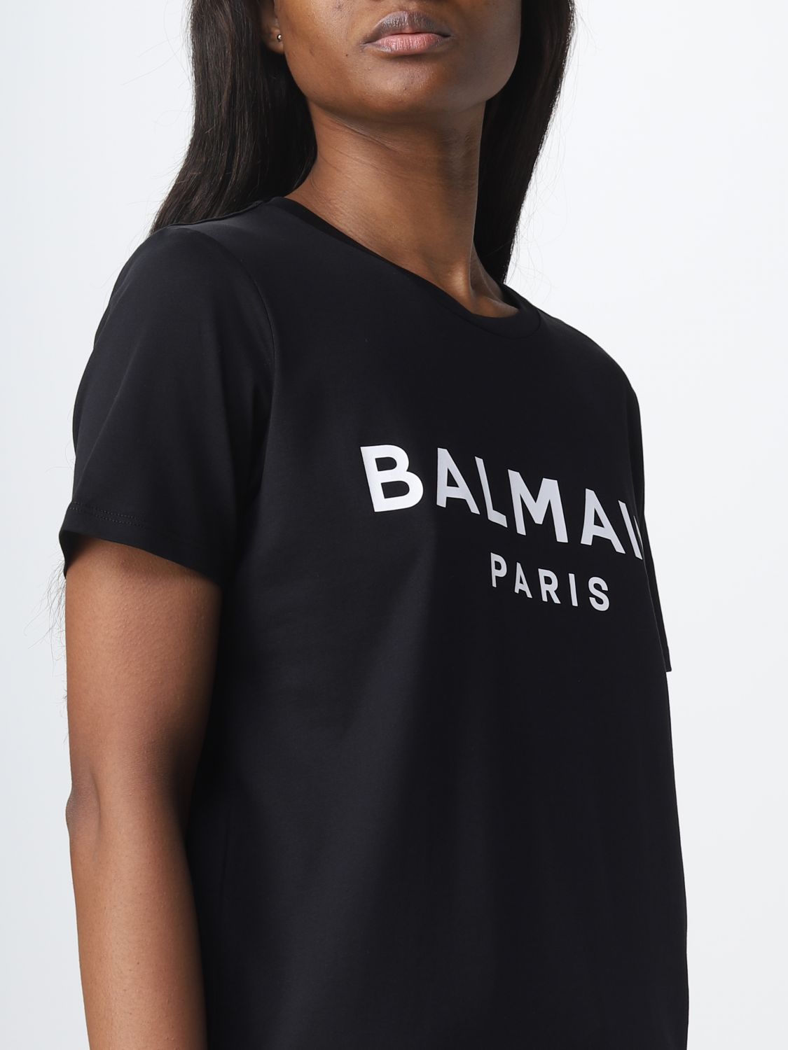 facil de manejar futuro 鍔 BALMAIN: Camiseta para mujer, Negro | Camiseta Balmain AF1EF005BB02 en  línea en GIGLIO.COM