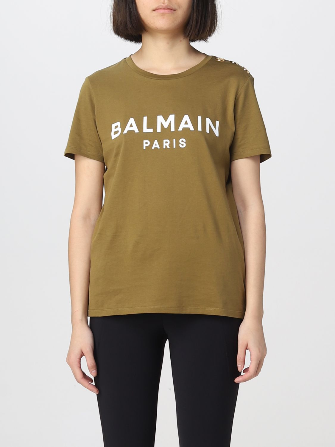 Balmain T-shirt  Woman Color Kaki