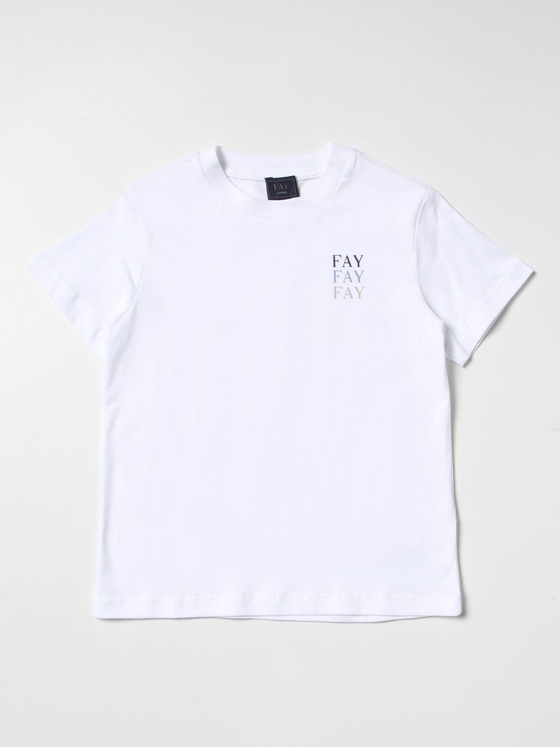FAY JUNIOR: t-shirt for boys - White | Fay Junior t-shirt FS8P31Z1173 ...