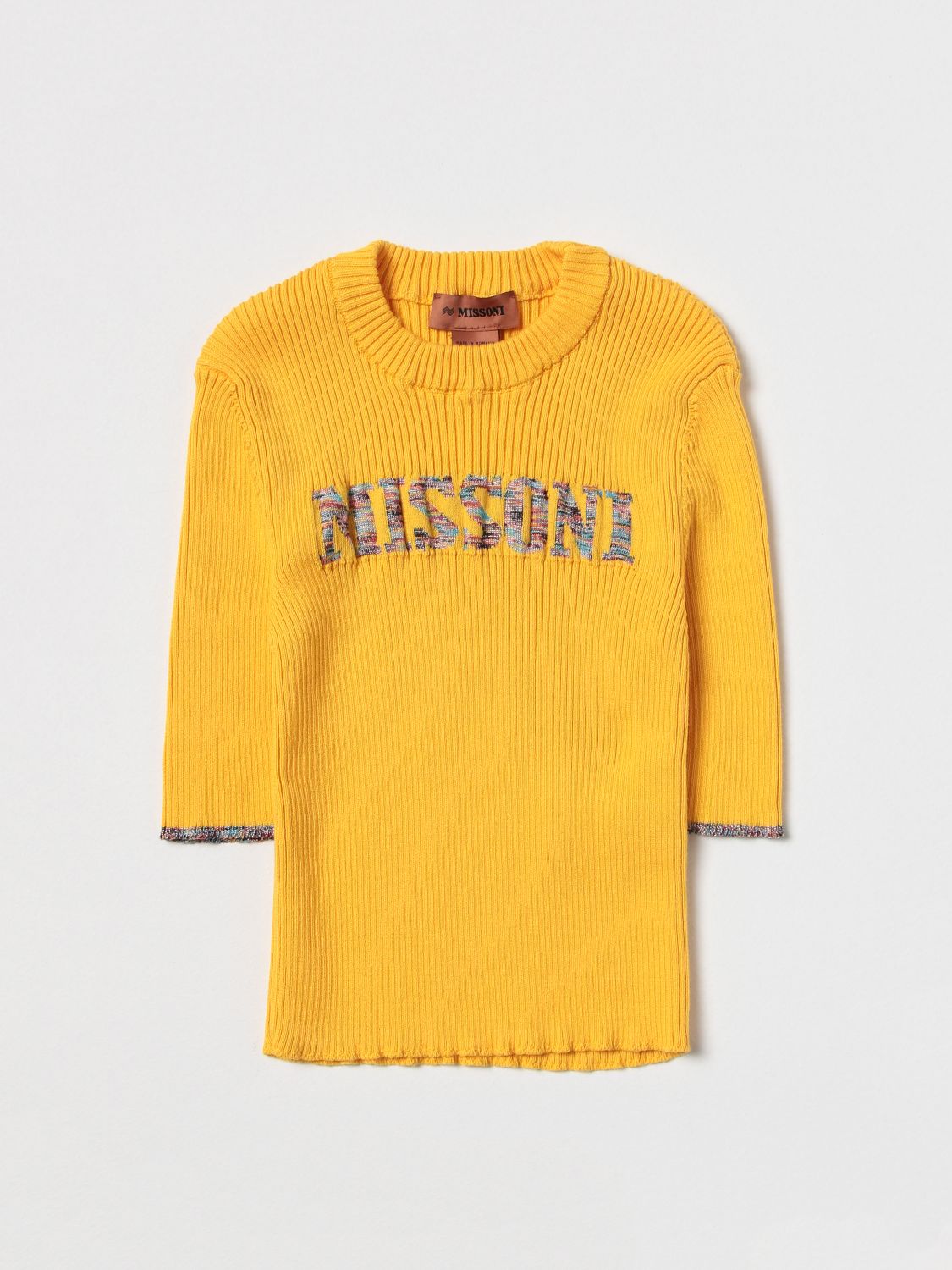 Missoni Kids' Little Girl's & Girl's Logo Ribbed Sweater In Yellow