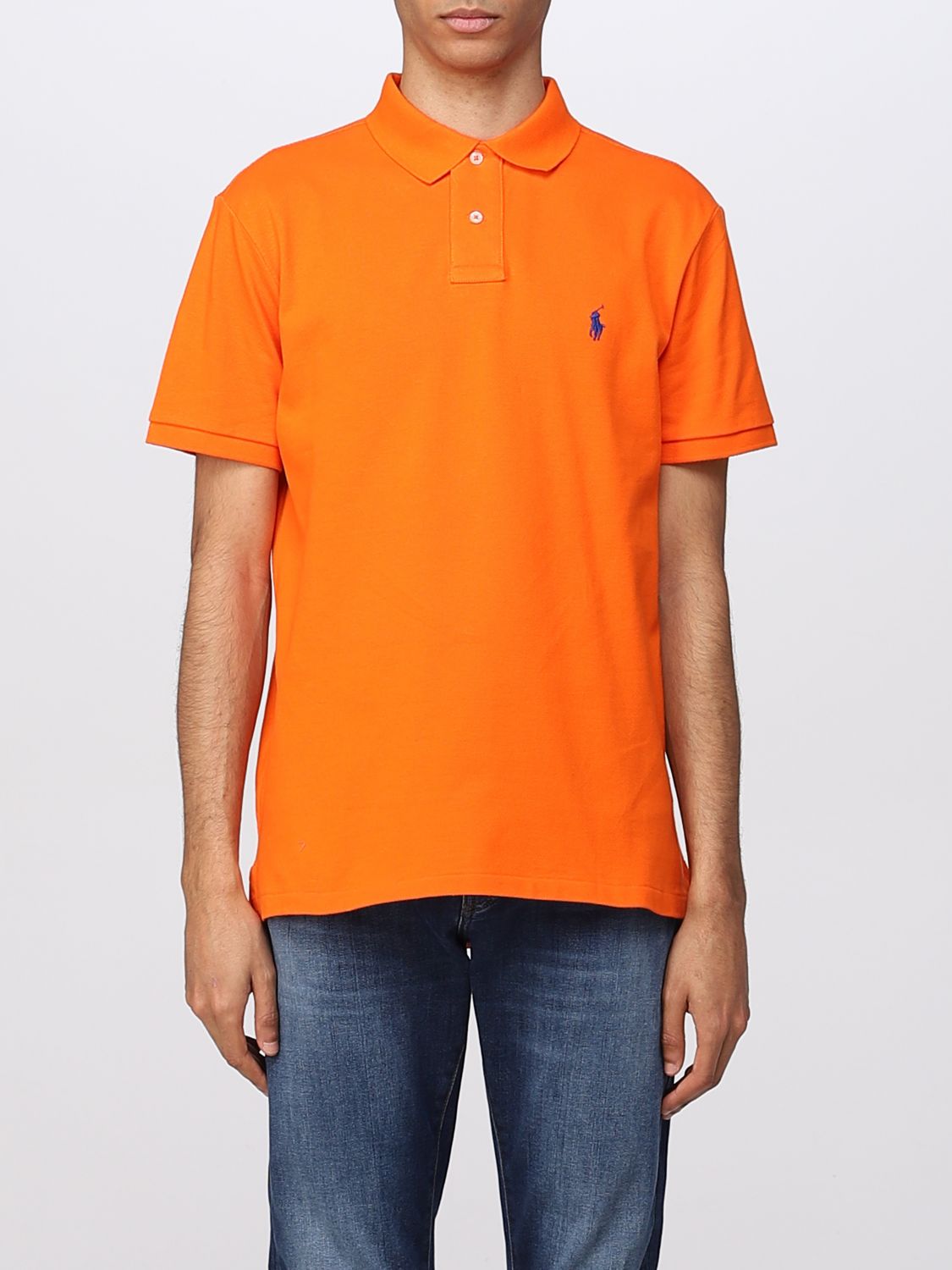POLO RALPH LAUREN: polo shirt for man - Orange | Polo Ralph Lauren polo  shirt 710795080 online on 