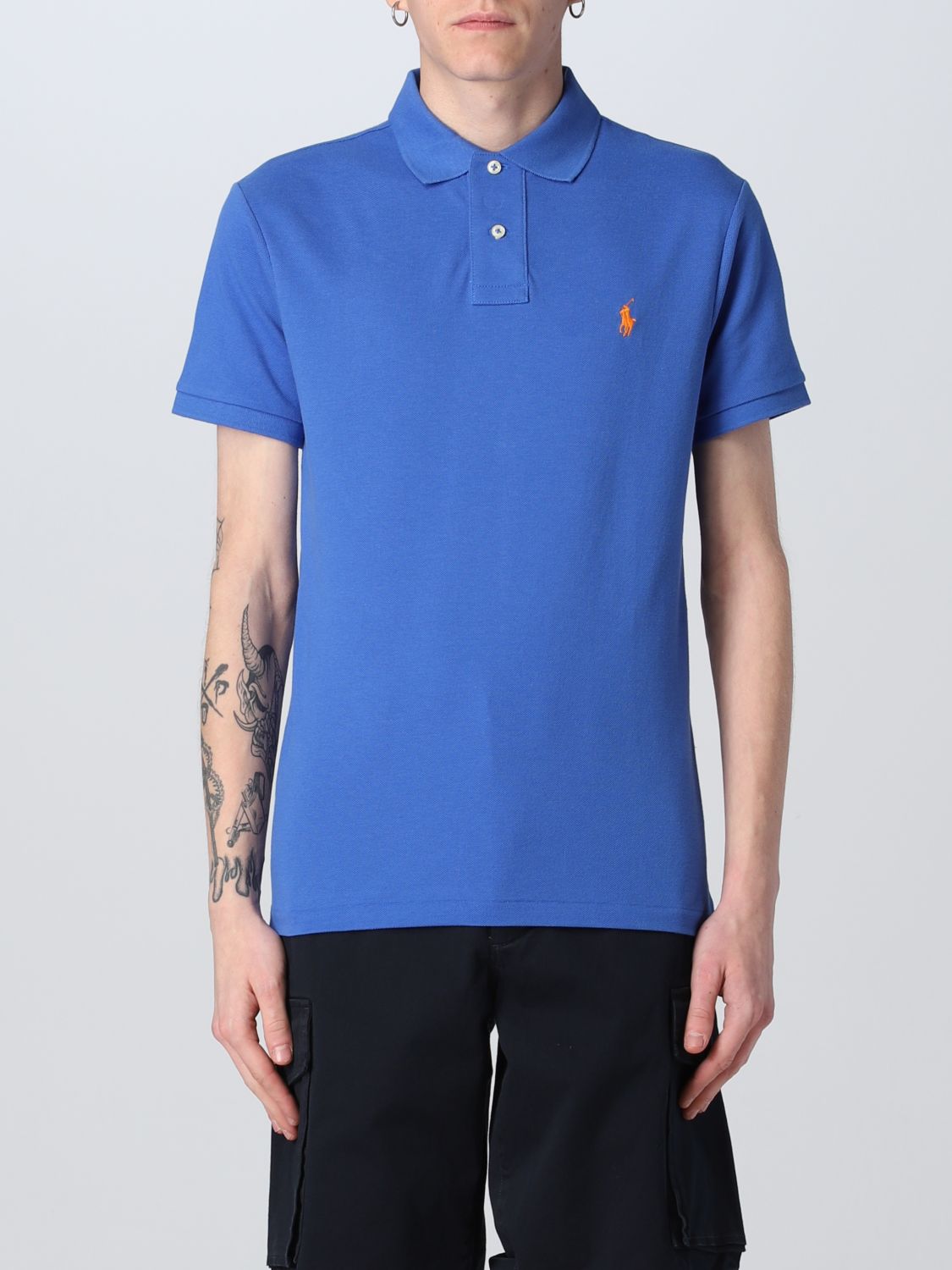 spids faldskærm erklære Polo Ralph Lauren Polo Shirt Men Colour Gnawed Blue | ModeSens