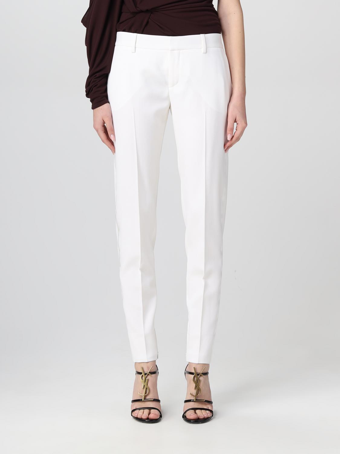 Saint Laurent Pants Woman Color White