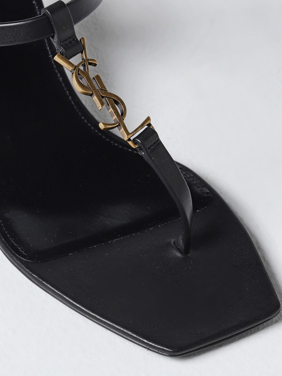 SAINT LAURENT: heeled sandals for women - Black | Saint Laurent heeled ...