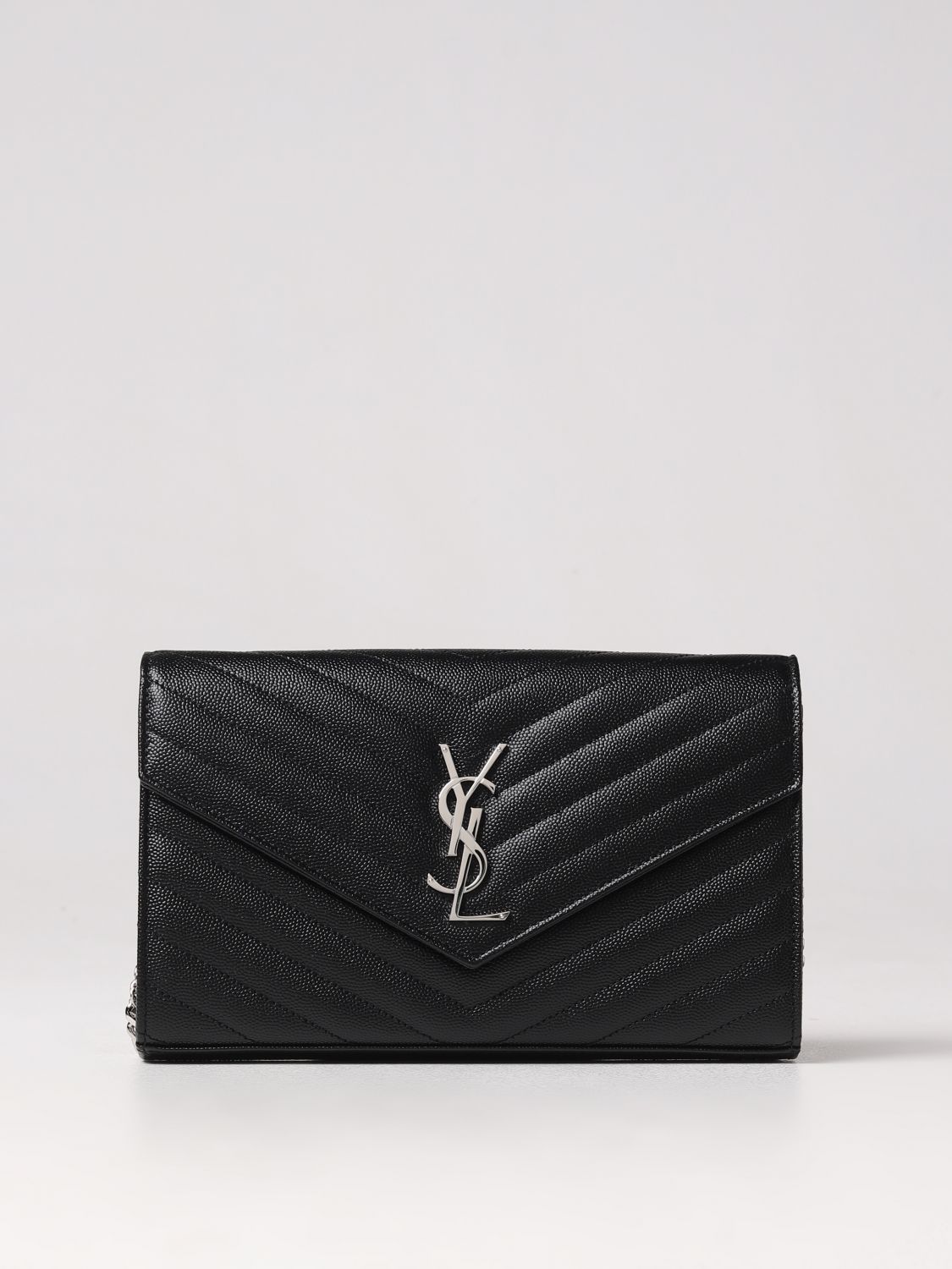 SAINT LAURENT: Cassandre wallet bag in grain de poudre leather