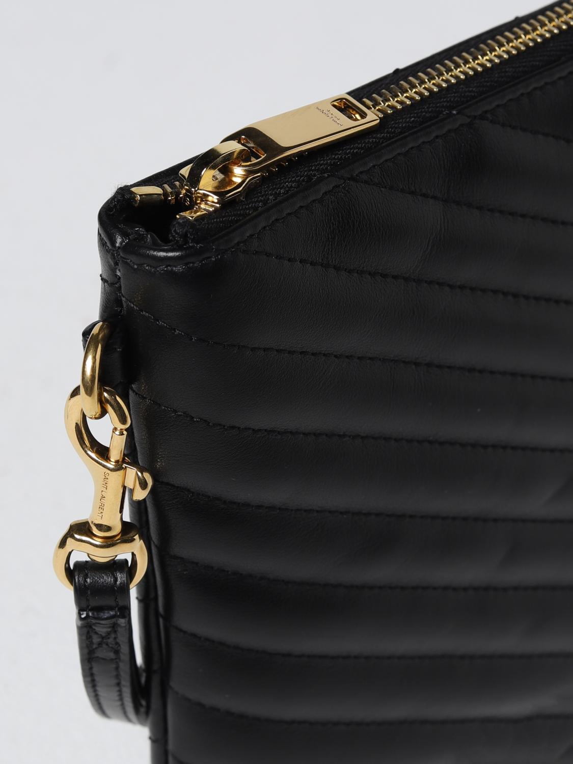 Cassandre Matelasse Leather Clutch in Black - Saint Laurent