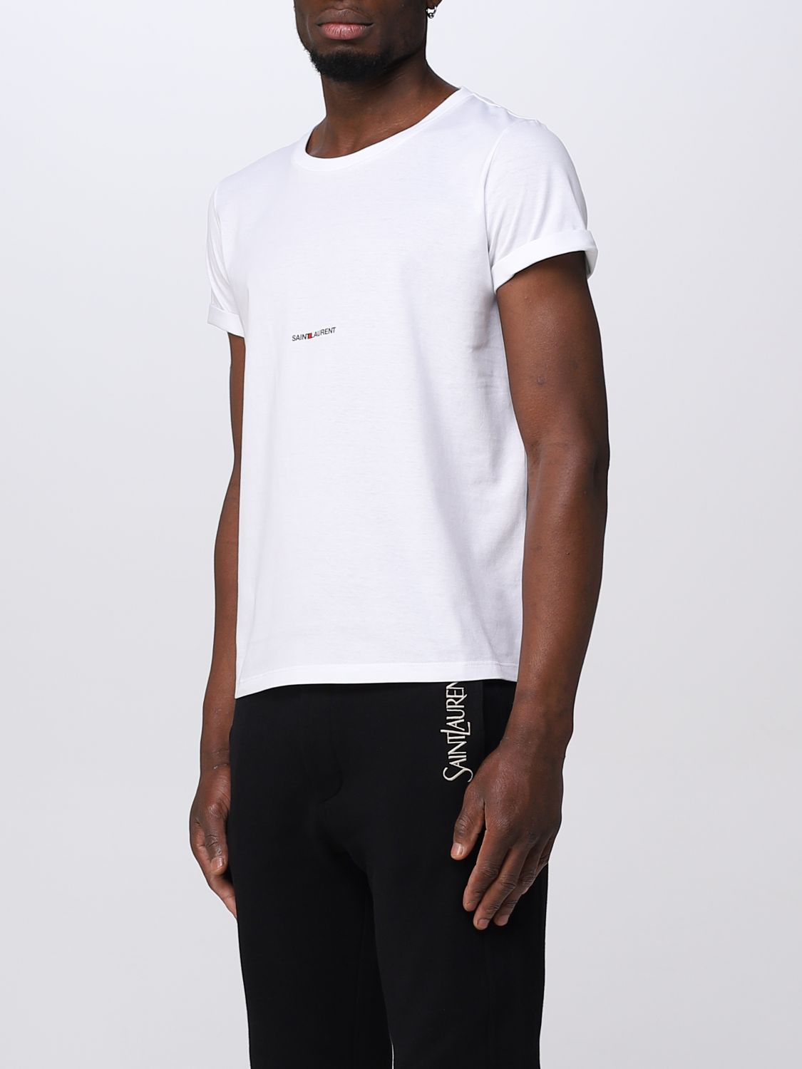Saint Laurent: T-Shirt For Men - White | Saint Laurent T-Shirt 464572Yb2Dq  Online On Giglio.Com