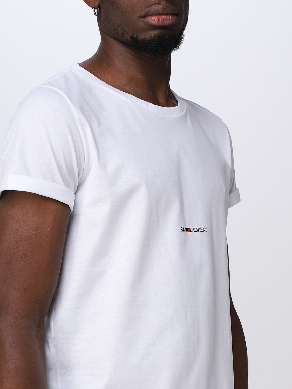 T-shirt Saint Laurent: T-shirt Saint Laurent in cotone bianco 5