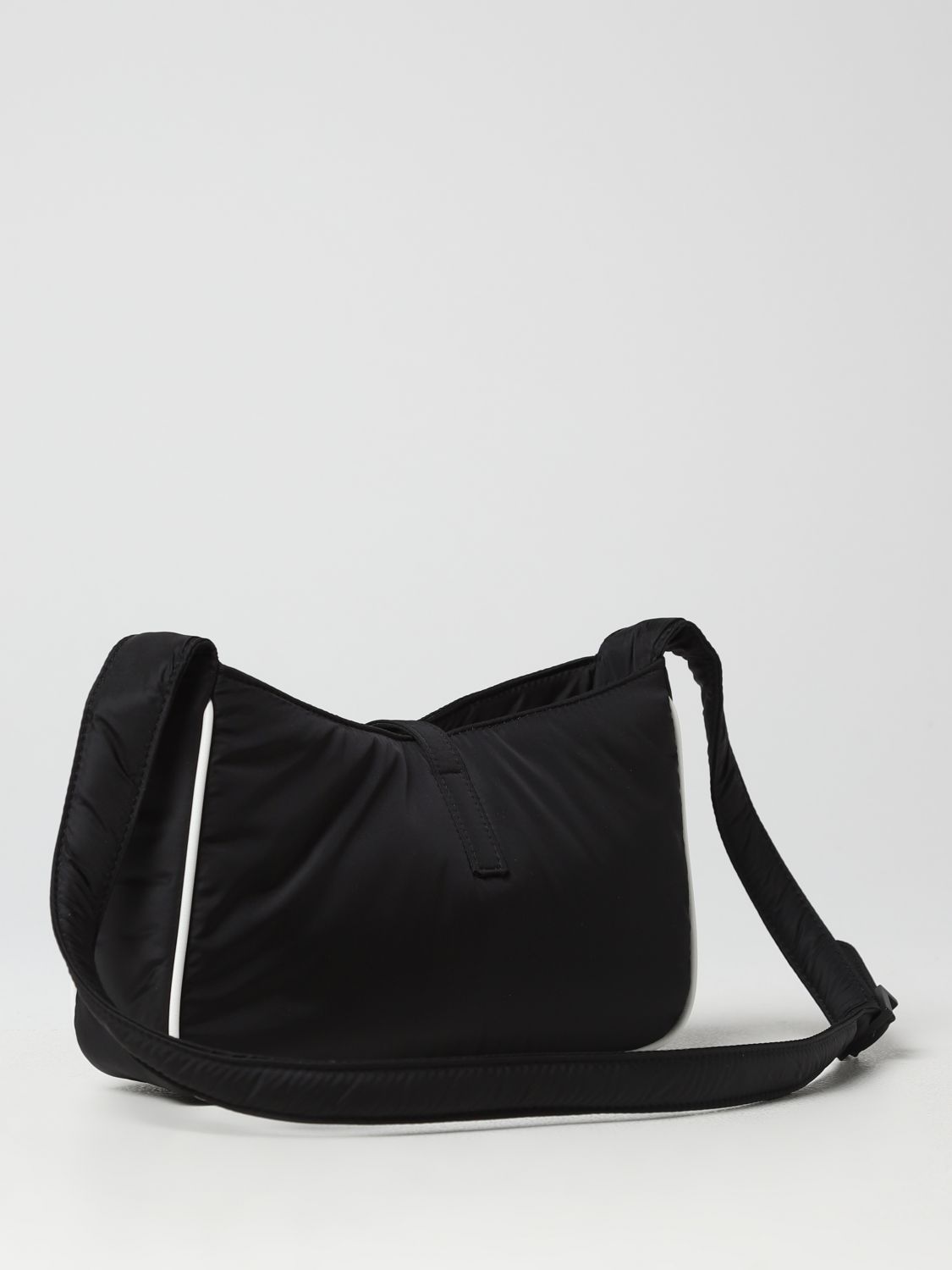 SAINT LAURENT: 5 À 7 bag in Econyl® regenerated nylon - Black | Saint ...