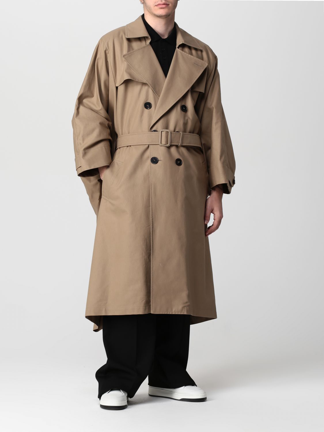 Vast en zeker Waarschijnlijk uitzondering SAINT LAURENT: cotton trench coat - Beige | Saint Laurent trench coat  722450 Y1G60 online on GIGLIO.COM