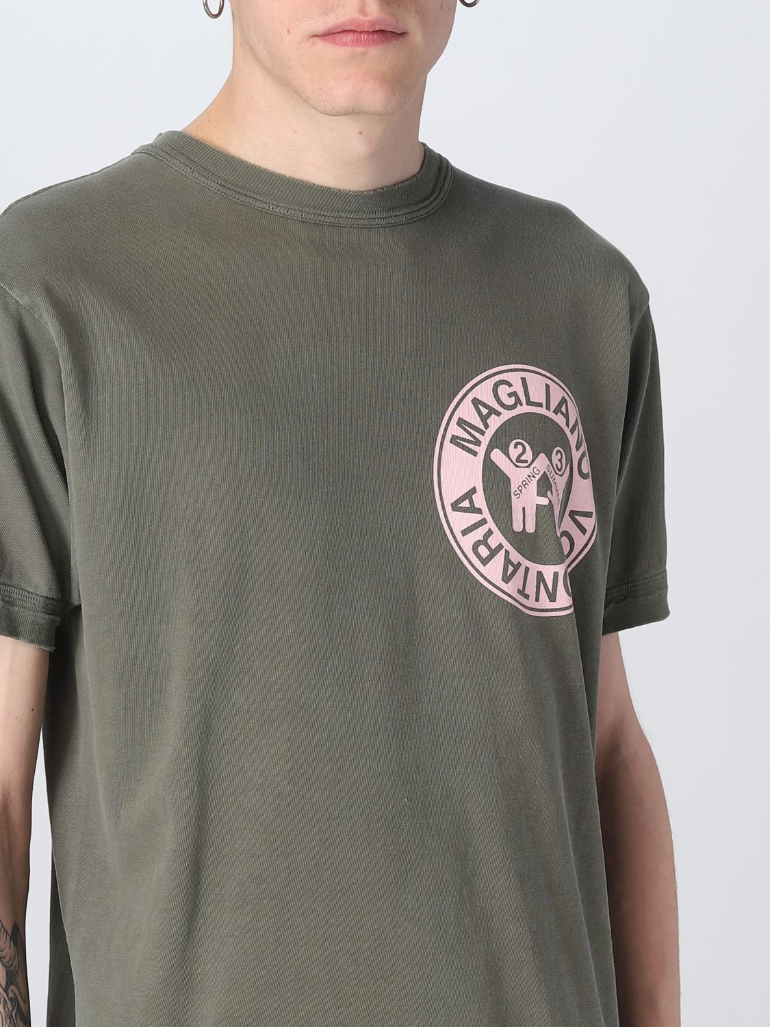 T-shirt Magliano: T-shirt di cotone Magliano con stampa grafica militare 4