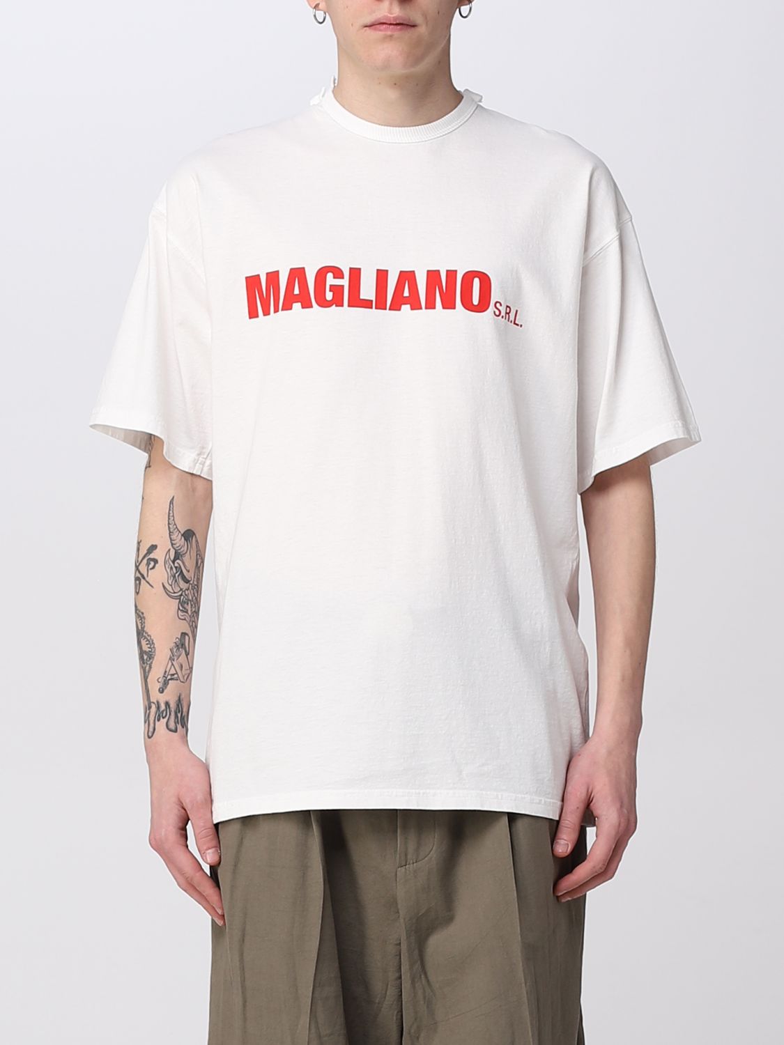 t-shirt magliano men colour white