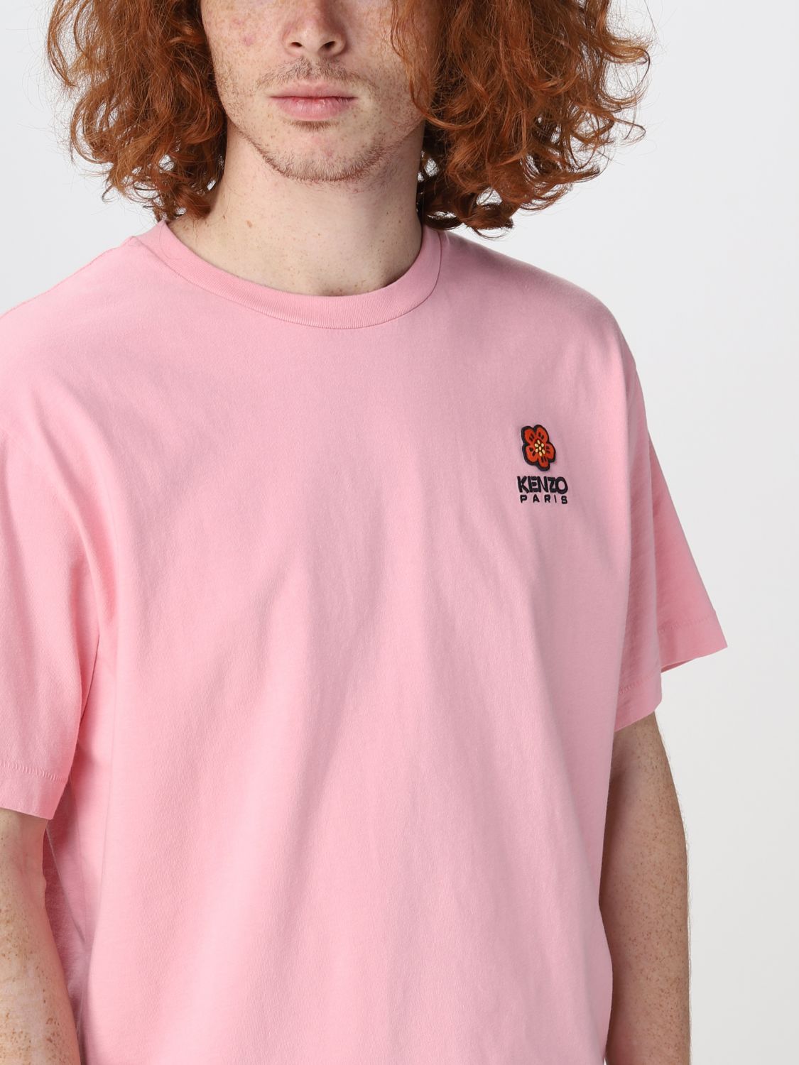 T-shirt Kenzo: T-shirt Boke Flower Kenzo in cotone rosa 5