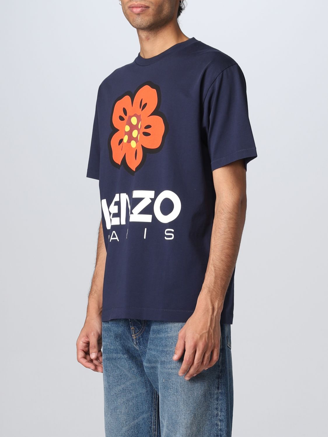 T-shirt Kenzo: T-shirt Boke Flower Kenzo in cotone blue 4