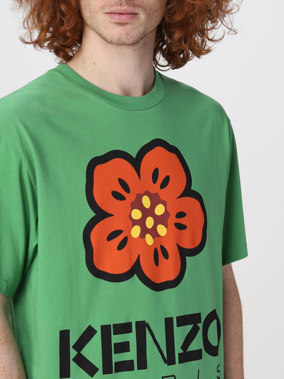 T-shirt Kenzo: T-shirt Boke Flower Kenzo in cotone verde 5