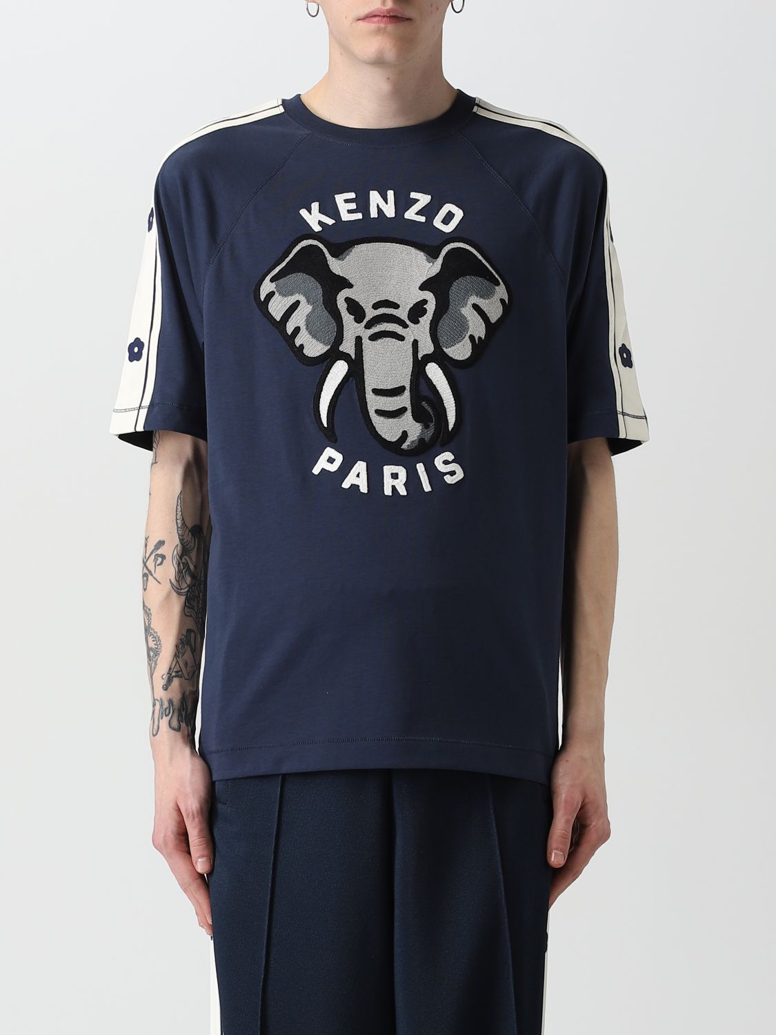 T-shirt Kenzo: T-shirt Elephant Kenzo in cotone blue 1