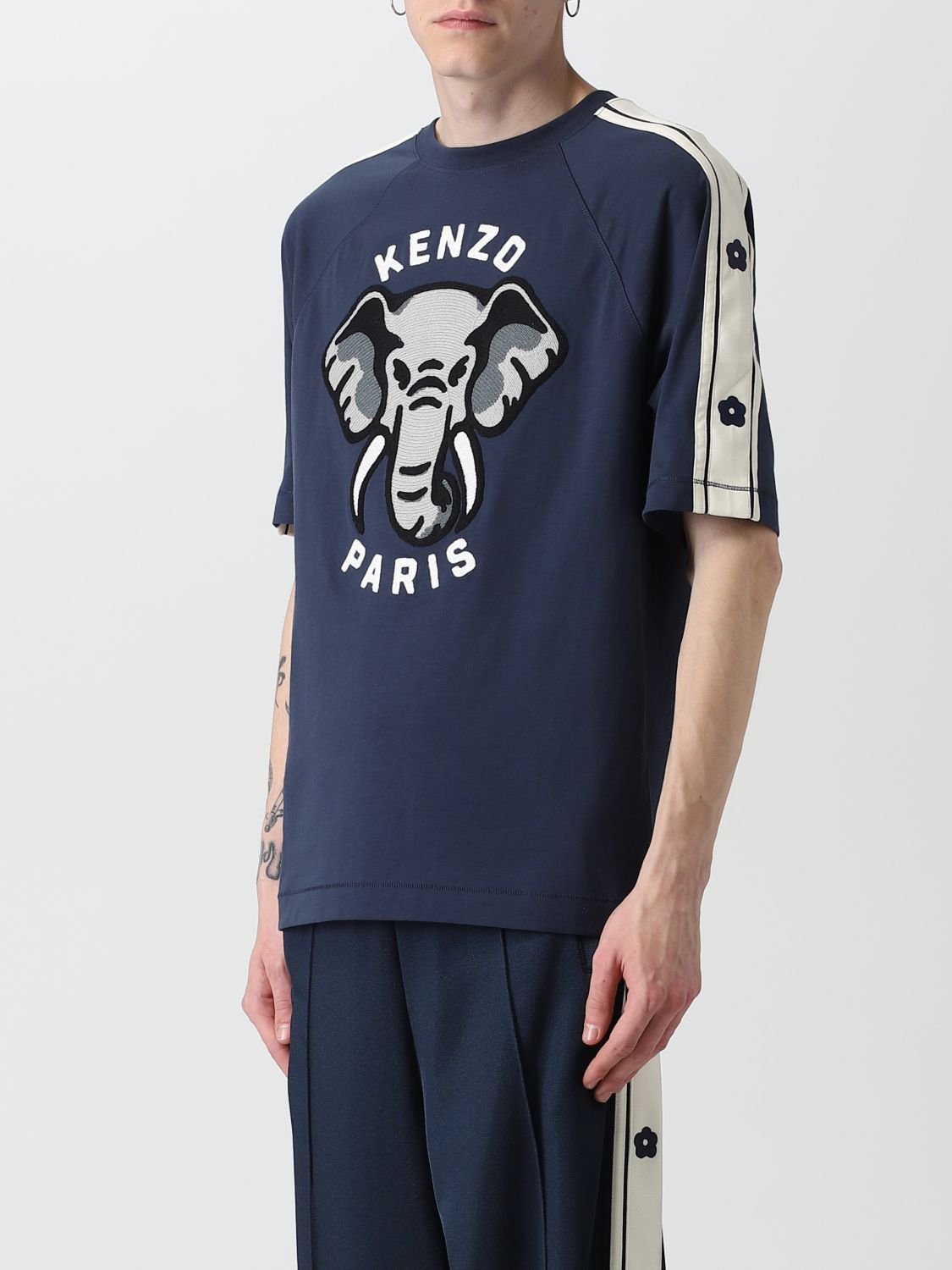T-shirt Kenzo: T-shirt Elephant Kenzo in cotone blue 4