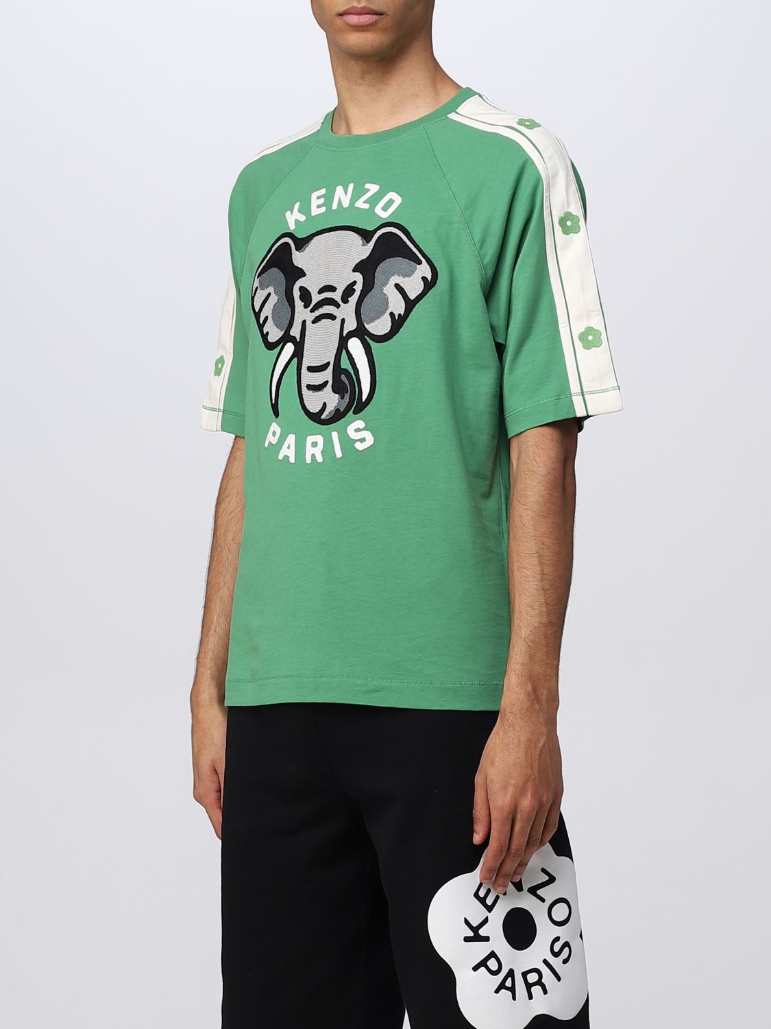 T-shirt Kenzo: T-shirt Elephant Kenzo in cotone verde 4