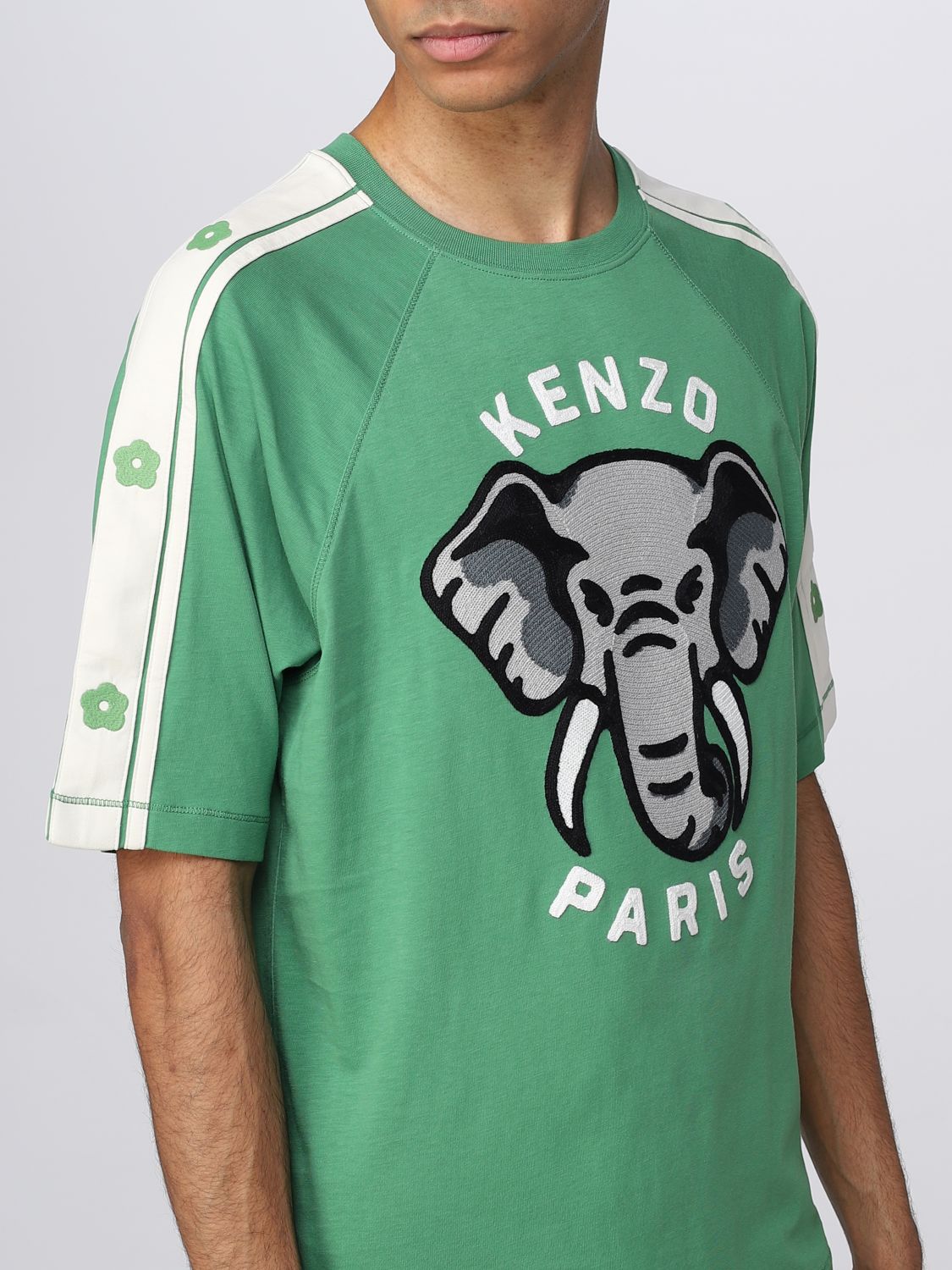 T-shirt Kenzo: T-shirt Elephant Kenzo in cotone verde 5