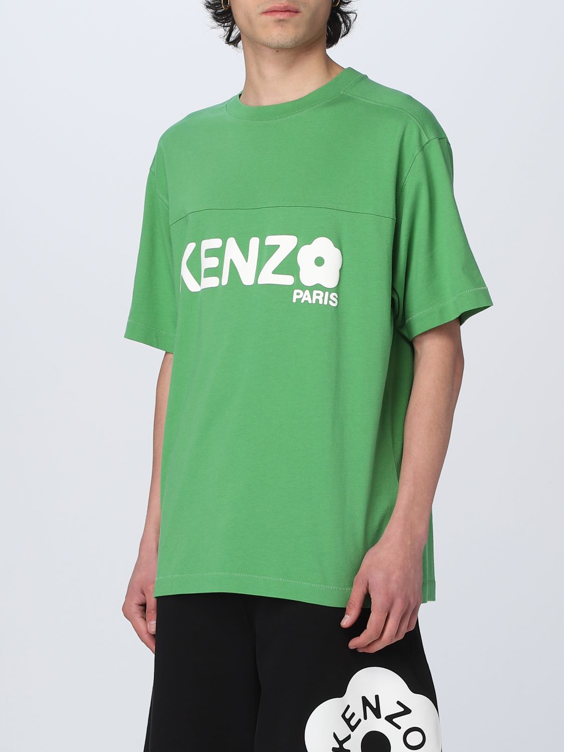 T-shirt Kenzo: T-shirt Kenzo con stampa logo verde 4