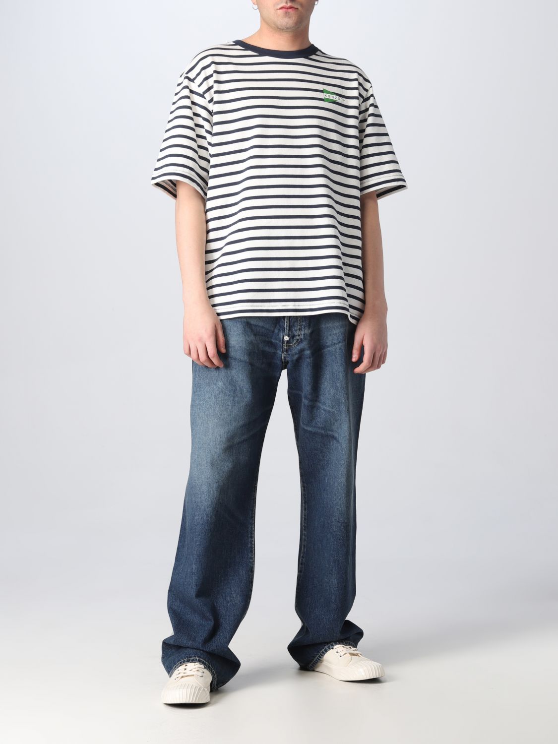 T-shirt Kenzo: T-shirt Kenzo con righe orizzontali a contrasto blue 2