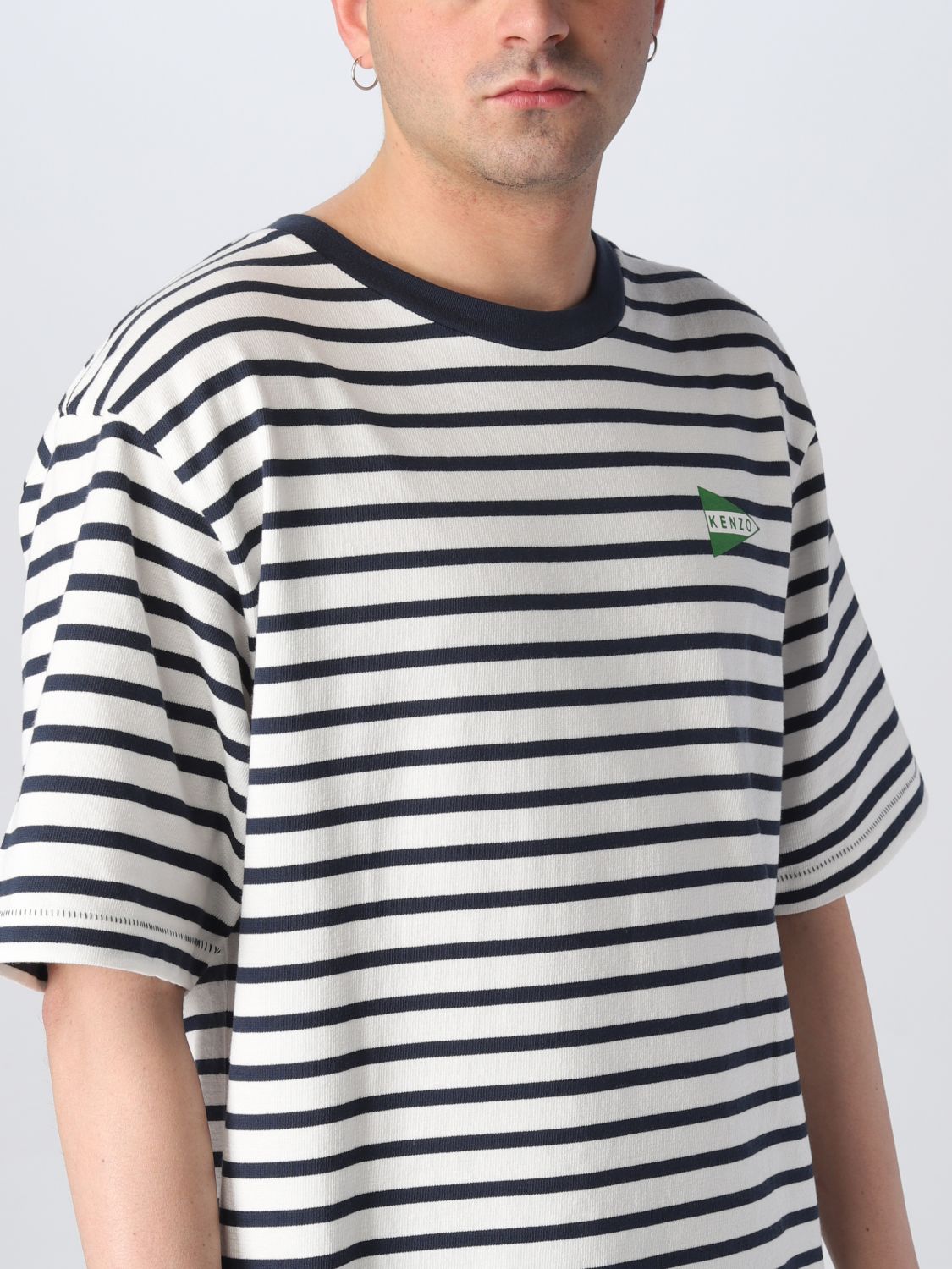 T-shirt Kenzo: T-shirt Kenzo con righe orizzontali a contrasto blue 5