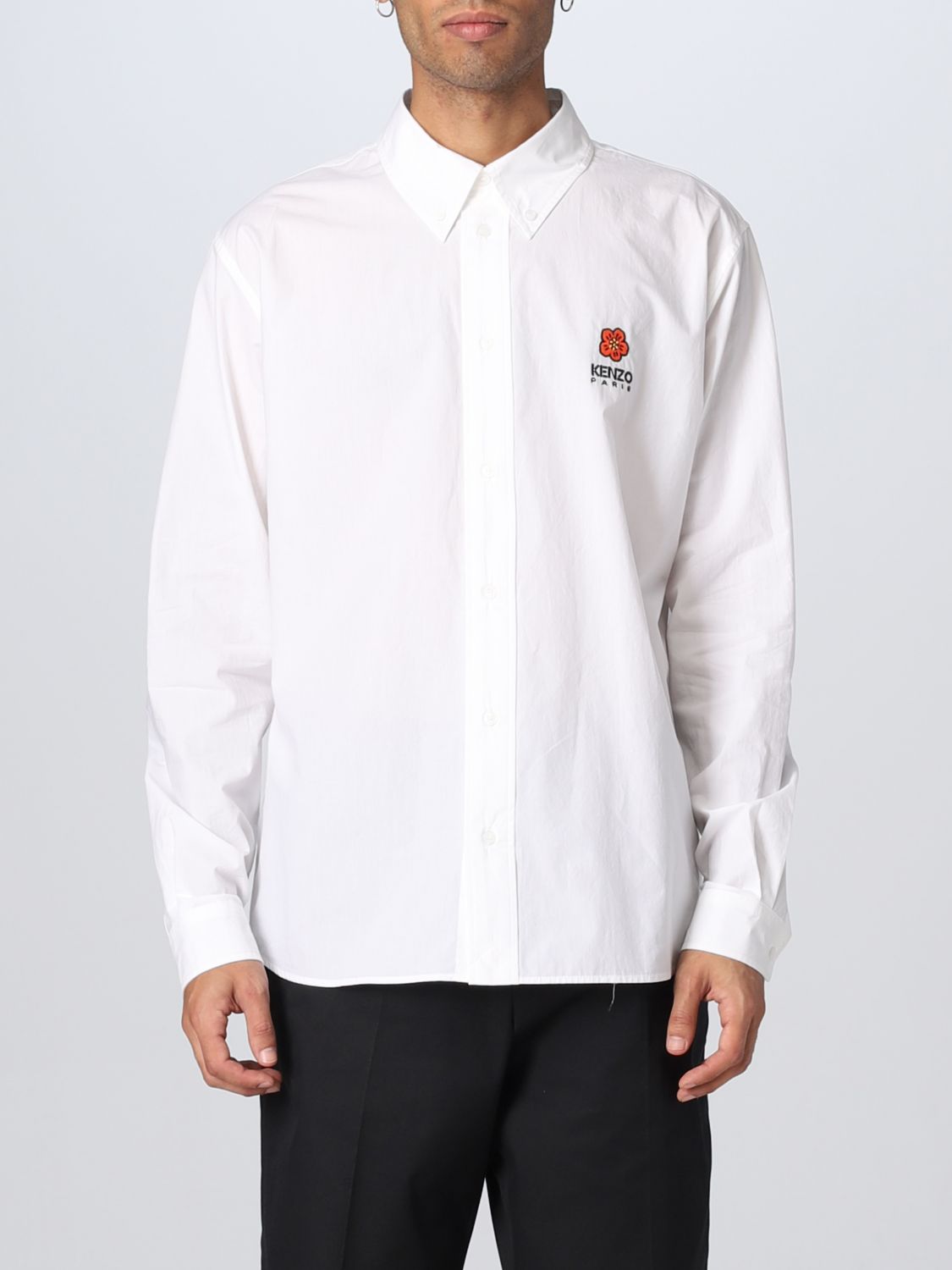 Shop Kenzo Shirt  Men Color White