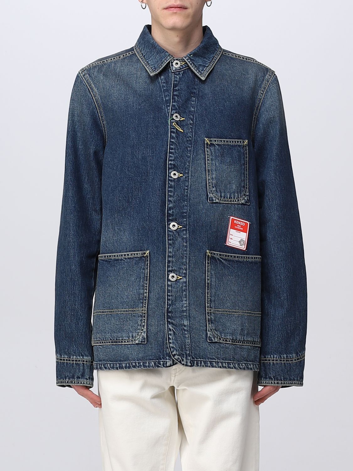 Kenzo Men's Printed Denim Jacket