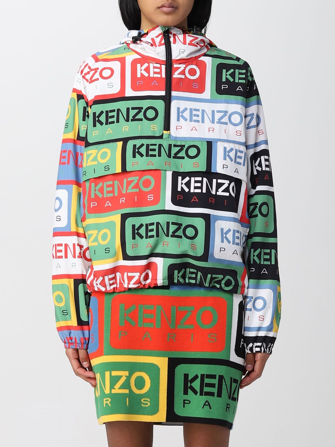 Shop Kenzo Jacket  Woman Color Green