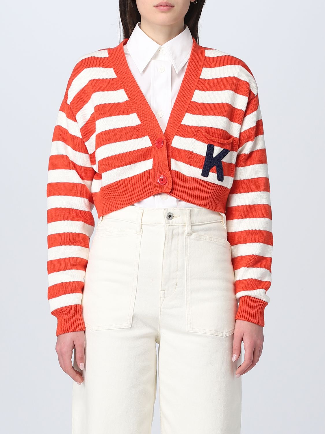 Shop Kenzo Cardigan  Woman Color Red