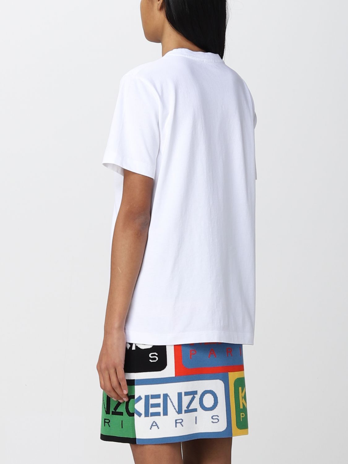 T-shirt Kenzo: T-shirt Kenzo in cotone con logo bianco 4