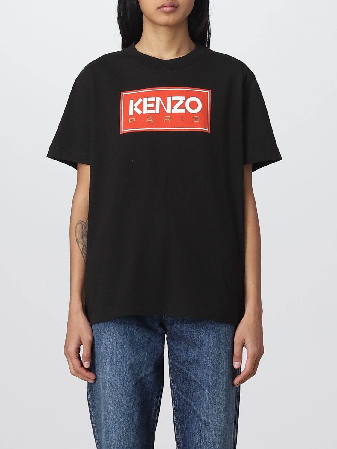 T-shirt Kenzo: T-shirt Kenzo in cotone con logo nero 1