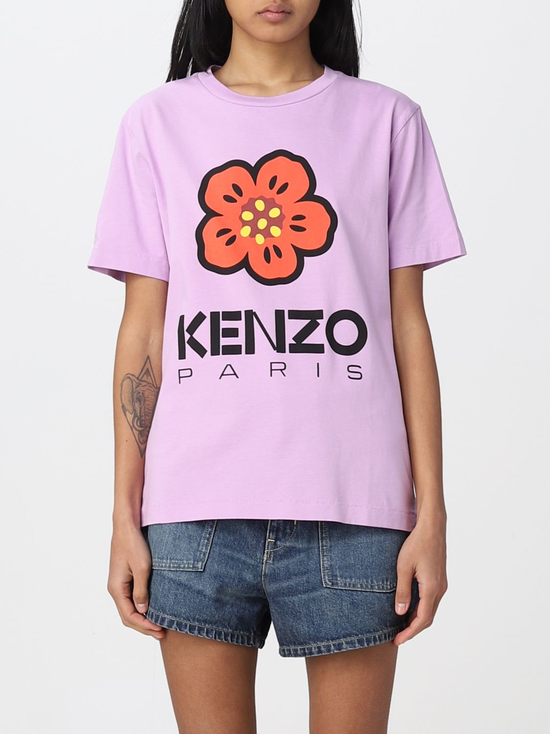 KENZO T恤 KENZO 女士 颜色 紫藤色,380001085